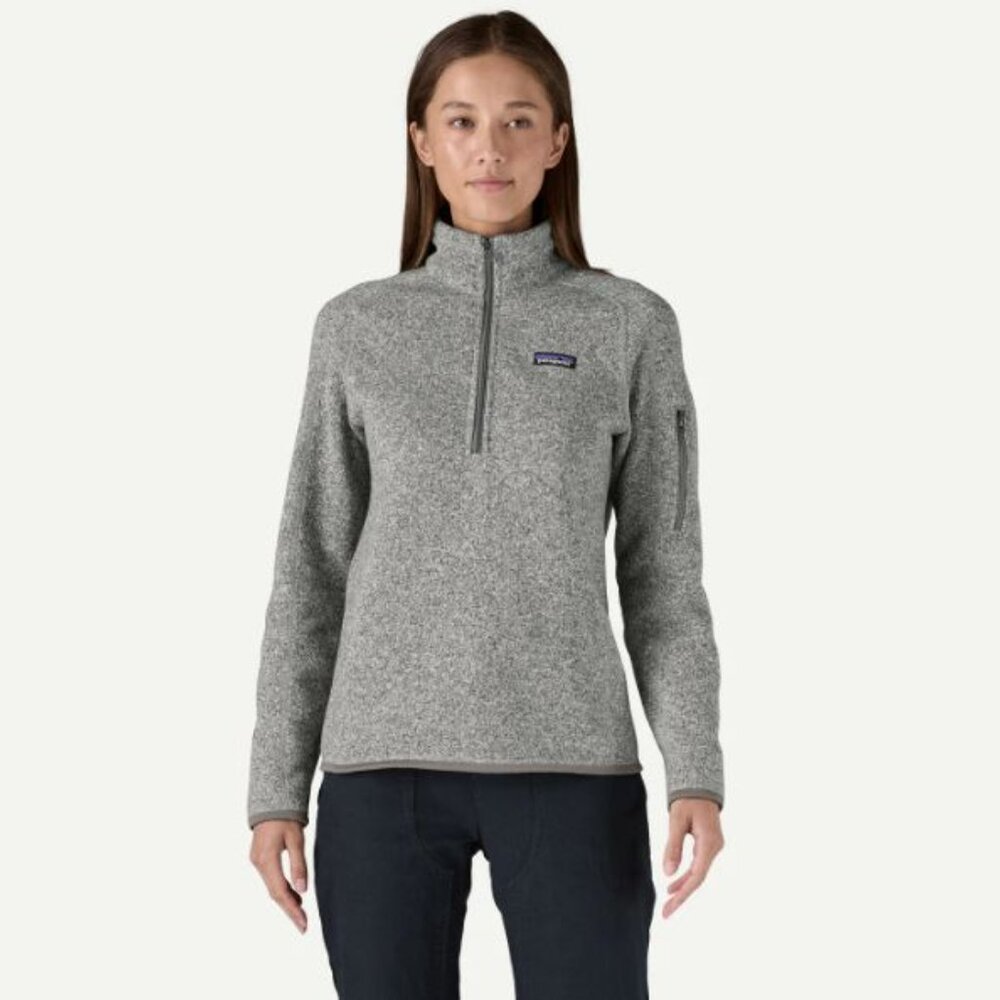 Patagonia Women's Better Sweater 1/4-Zip Fleece in Birch White Size Small